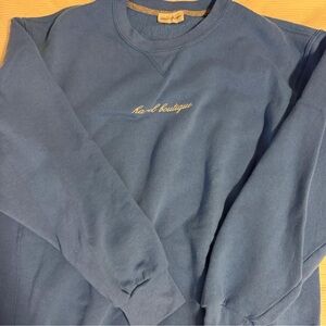 La Boutique Women's Blue Crewneck Sweater